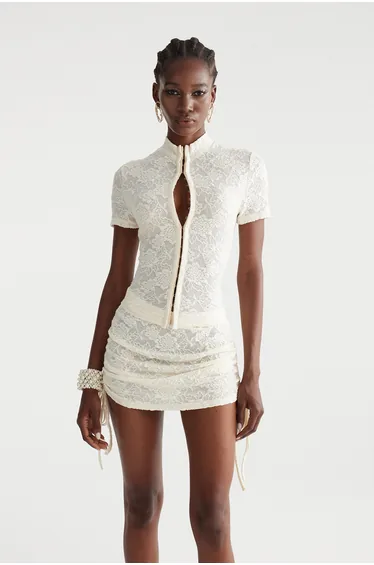 Dobromila Hook Lace Skirt Set