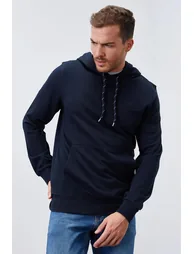 TOMMY Men's Solid Hooded Sweatshirt With Pocket - 2