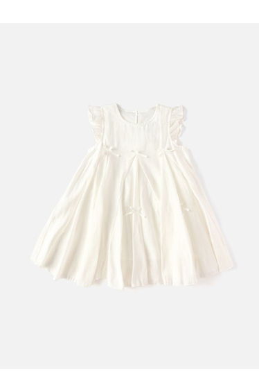 Girls' Bow Detail Sleeveless Dress