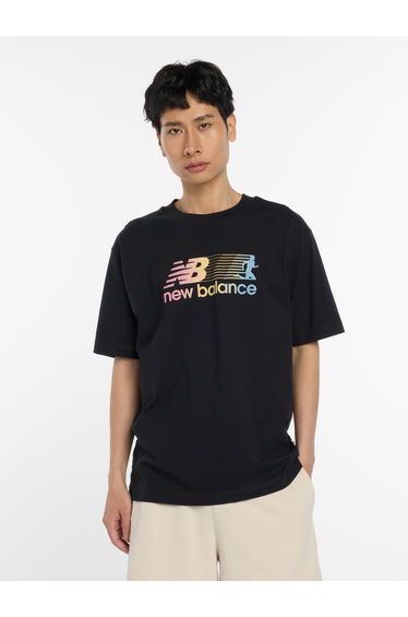 Men Black Logo Graphic T-Shirt