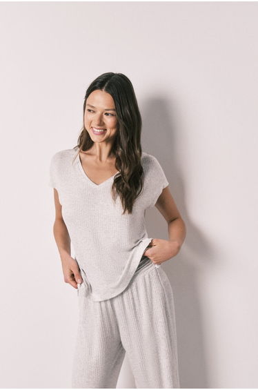Capri pajamas in soft viscose grey