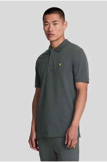 Plain Polo Shirt Gunmetal Grey