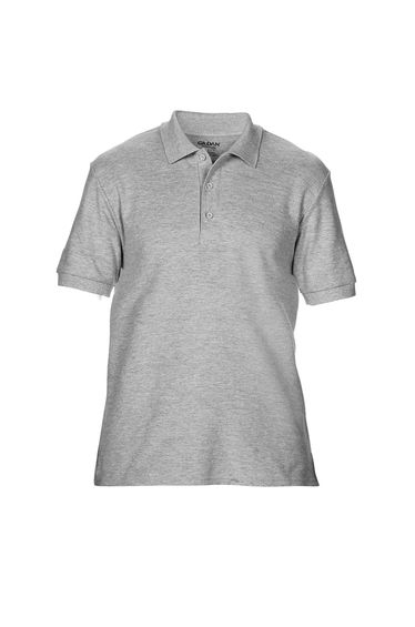 Gildan Mens Premium Cotton Sport Double Pique Polo Shirt - Sport Grey