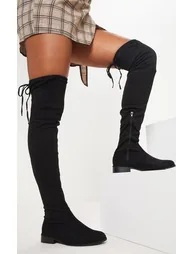 Black Flat Over The Knee Boot