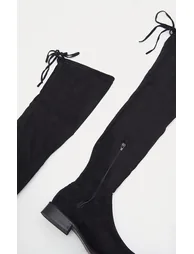 Black Flat Over The Knee Boot - 2
