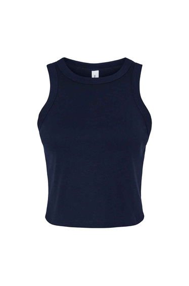 Bella + Canvas Womens/Ladies Micro-Rib Racer Tank Top - Solid Navy