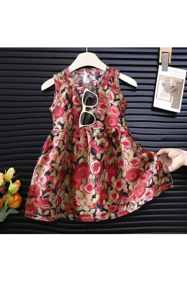 Baby Flower Rainbow Cactus Sleeveless Dress