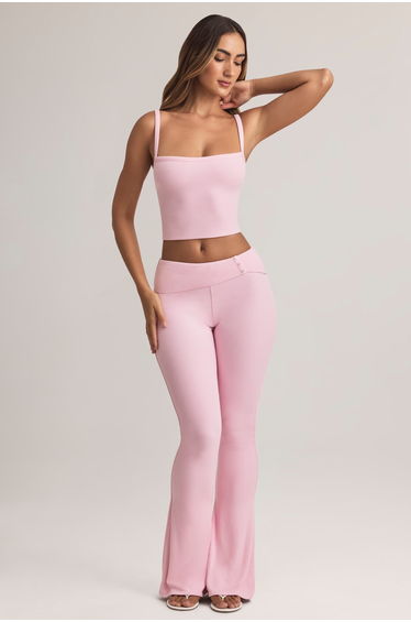 Modal Square-Neck Camisole Top in Pastel Pink