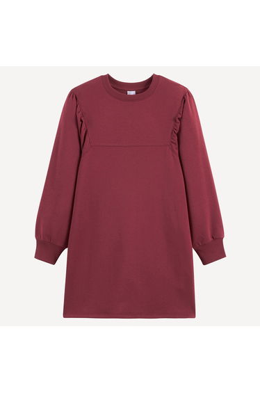 Fleece Jumper/Sweater Dress with Long Sleeves