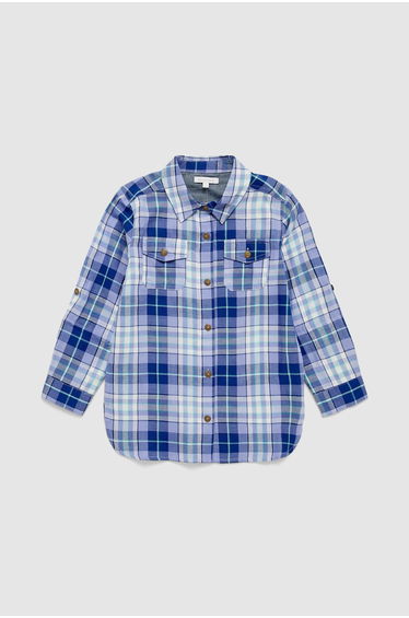 Younger Girl Lurex Check Shirt