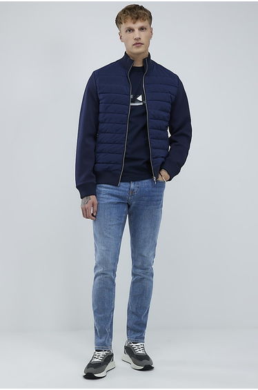 Navy Funnel Hybrid Jacket