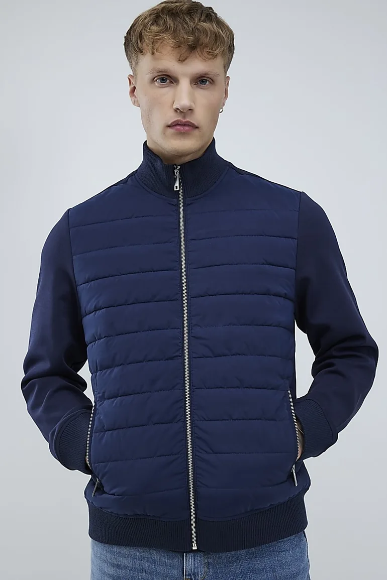 Navy Funnel Hybrid Jacket - 1