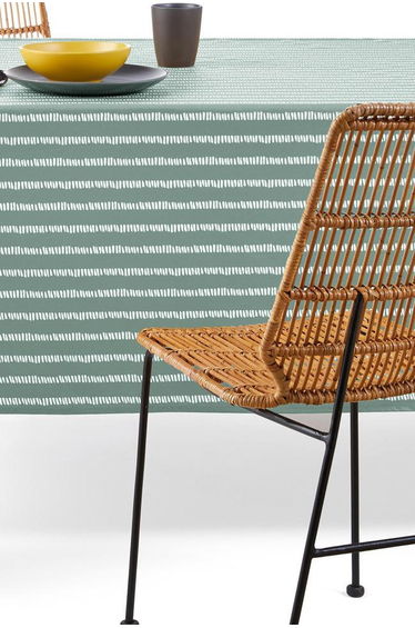 Irun Striped Oilcloth Cotton Tablecloth