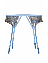 Mayla Blue Floral Embroidered Suspender - 4