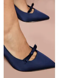 حذاء كعب عالي كوست فاشن باللون الكحلي - 2