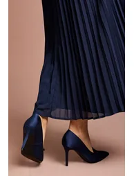 حذاء كعب عالي كوست فاشن باللون الكحلي - 3