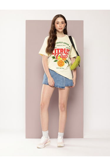 Women Oversized Crew Neck T-Shirt