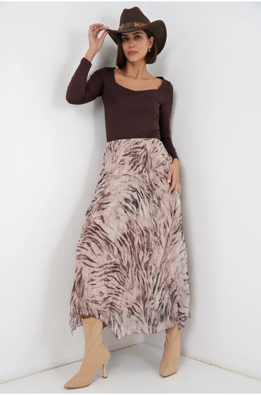 BDART Asymmetrical Patterned Maxi Skirt