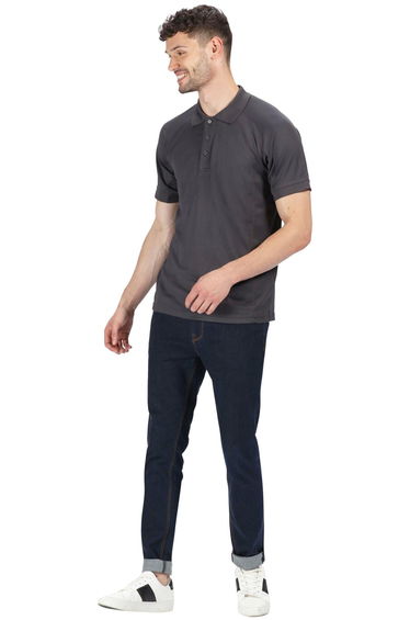 Regatta Professional Mens Coolweave Short Sleeve Polo Shirt - Iron