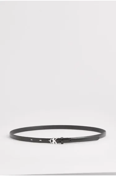 Ck Buckle 15Mm Fixed Belt Black/Shiny Nickel