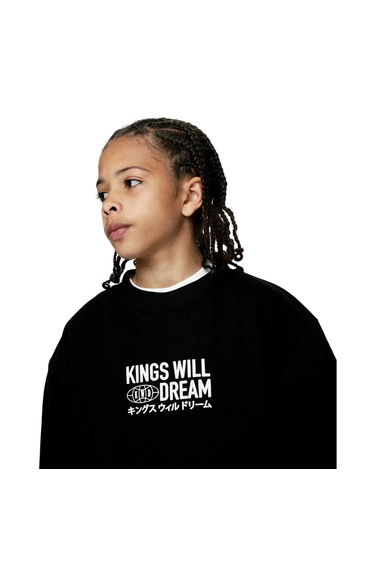 Kings Will Dream Boys Studio Title Crew Neck Sweatshirt - Black product thumbnail 3