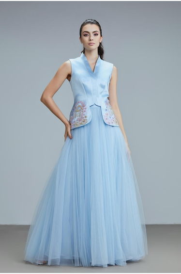 Mesh embroidery Dress