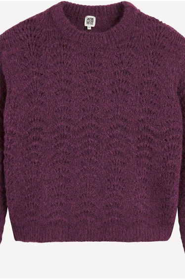 Chunky Knit Detailed Jumper/Sweater with Crew Neck