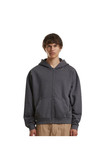 Build Your Brand Mens Vintage Heavy Hoodie - Magnet