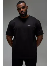 تيشيرت رياضة رجالي بتصميم واسع - أسود 