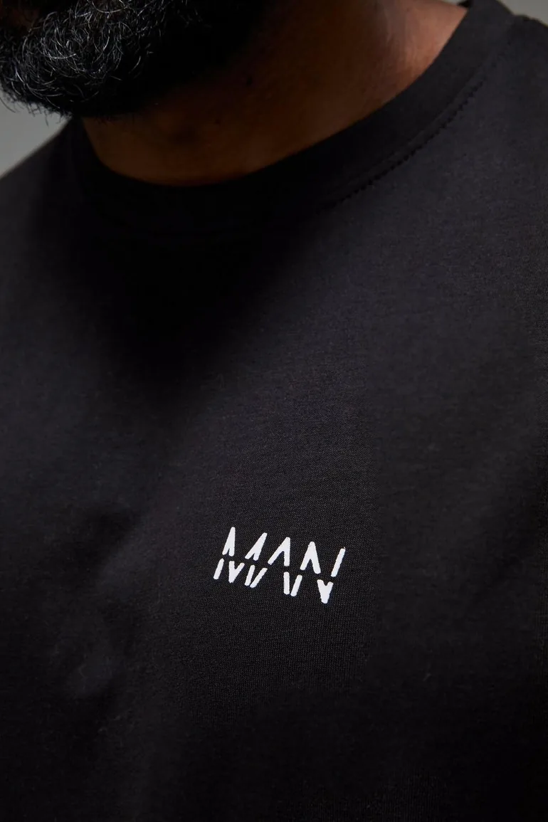 تيشيرت رياضة رجالي بتصميم واسع - أسود  - 2