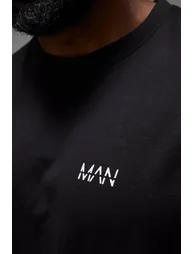 تيشيرت رياضة رجالي بتصميم واسع - أسود  - 2