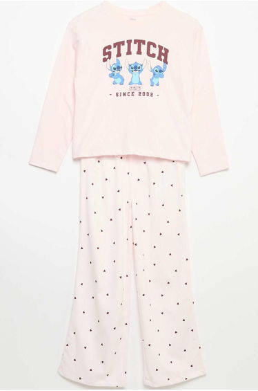 Disney Jersey Pyjamas - 2-Piece: Long-Sleeved T-Shirt + Trousers PINK