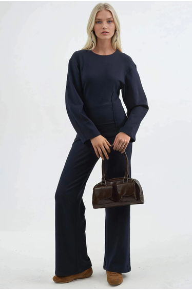 BUSEM High Waist Pull-On Straight Leg Pants