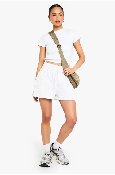 Seam Detail Cap Sleeve Top - ash grey