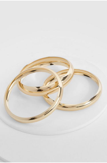 Three Pack Bangles - gold