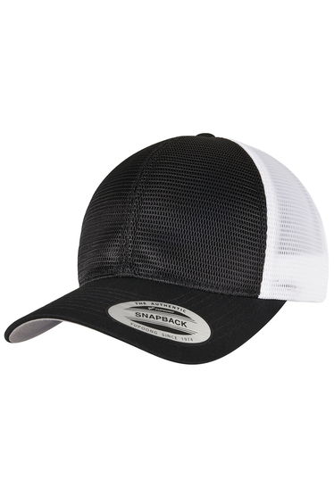 Flexfit Unisex Adult 360 Omnimesh Mesh Two Tone Cap - Black/White