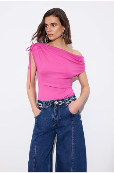 Fuchsia Knitted Blouse