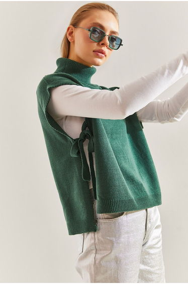 Women's Turtleneck Belt Tie Knitwear Sweater
