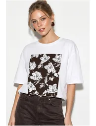 LUCCI Oversized Floral Cotton T-Shirt - 2