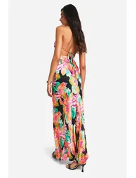 Tall Chiffon Jacquard Floral Cut Out Maxi Dress - 1