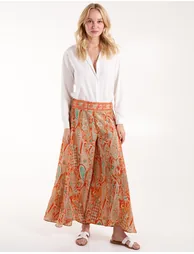 Embellished Waist Wide Leg Trousers - 2