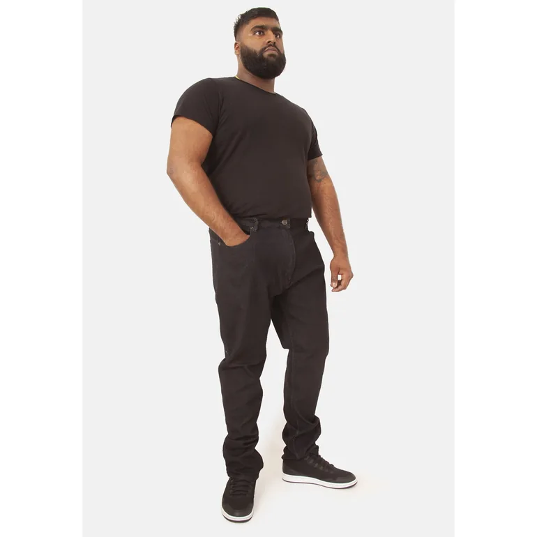 Duke Mens Rockford Carlos Kingsize Stretch Jeans - Black