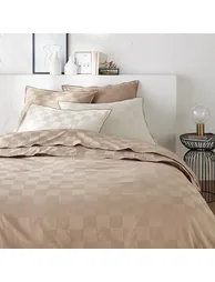 Victor Checkerboard 100% Washed Cotton Satin 300 Thread Count Pillowcase - 4
