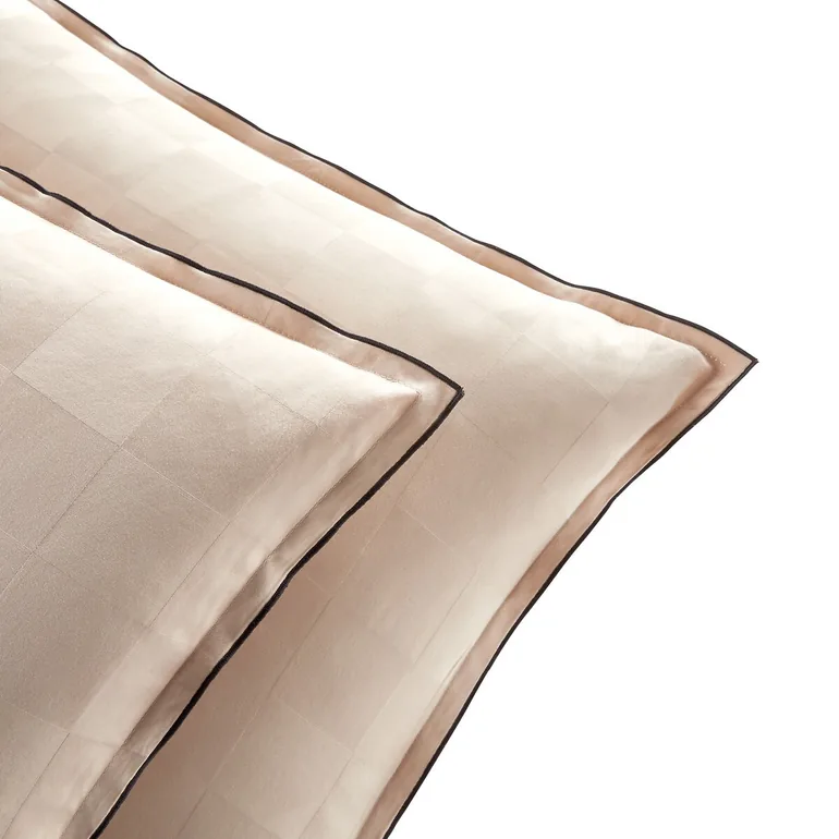 Victor Checkerboard 100% Washed Cotton Satin 300 Thread Count Pillowcase - 3