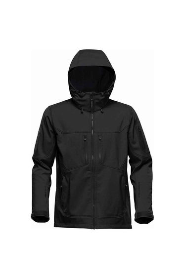 Stormtech Mens Epsilon 2 Hooded Soft Shell Jacket - Black/Graphite Grey