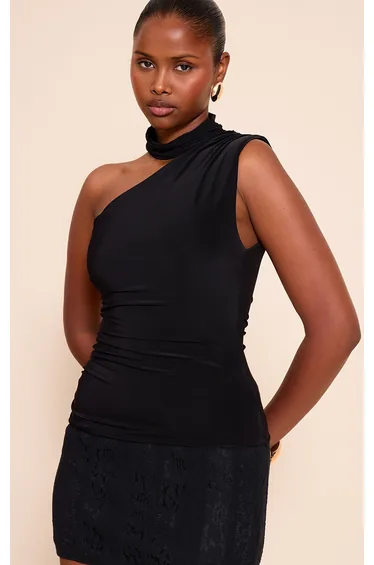 Black Lace Woven Mini Skirt