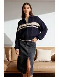 Cardigan - Dark blue - Regular fit - 1