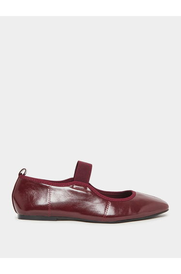 Burgundy Flats Ballerina
