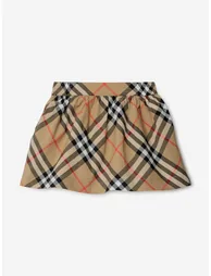 Baby Girls Check Kelsey Skirt in Beige