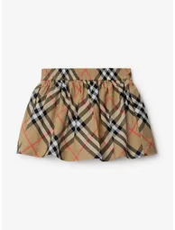 Baby Girls Check Kelsey Skirt in Beige - 1